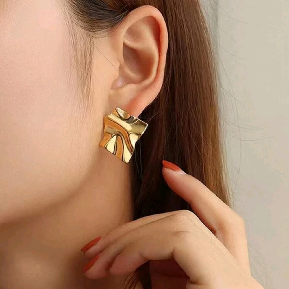 Gold Abstract Earrings